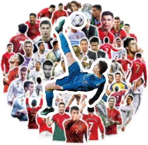 150 قطعة من ملصقات لاعب كرة القدم المقاومة للماء من الفينيل لكرة القدم للأولاد والأطفال والبنات زجاجات المياه والكمبيوتر المحمول والكمبيوتر والجدار وسجل القصاصات in Kuwait