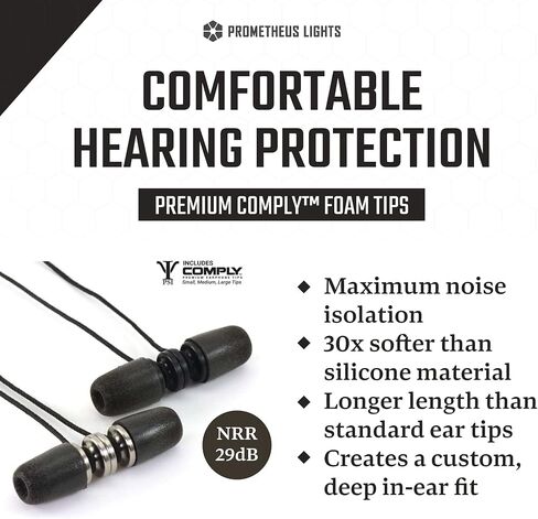 سدادات أذن PSI، حماية للسمع للاستخدام اليومي مع أطراف قناة رغوية متوافقة، NRR 29 (Delrin) in Kuwait