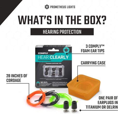 سدادات أذن PSI، حماية للسمع للاستخدام اليومي مع أطراف قناة رغوية متوافقة، NRR 29 (Delrin) in Kuwait