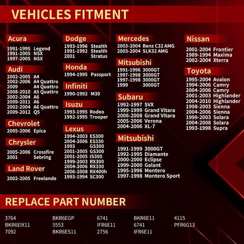 شمعات الإشعال BKR6EIX-11 3764 استبدال السيارات إيريديوم شرارة التوصيل مجموعة من 4 متوافقة مع تويوتا نيسان كامري سيليكا كورولا هايلاندر ماتريكس MR2 بريفيا RAV4 سولارا تندرا in Kuwait