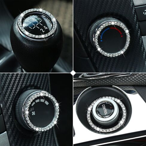 JessicaAlba® New Car Interior One-Key Engine Start Stop Ignition Push Button Decorative Diamante Ring for Cars, Trucks, Jeeps, SUV, and More. in Kuwait
