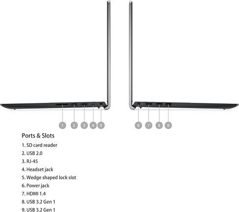 Dell Vostro 3000 Series 3520 15.6" FHD Business Laptop Computer, 12th Gen Intel 10-Cores i7-1255U, 8GB DDR4 RAM, 128GB PCIe SSD, 802.11ac WiFi, Bluetooth, Webcan, Carbon Black, Windows 11 Pro in Kuwait