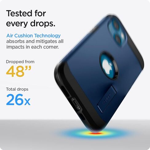 Spigen Tough Armor [Extreme Protection Tech] Designed for iPhone 13 Case (2021) - Black in Saudi Arabia