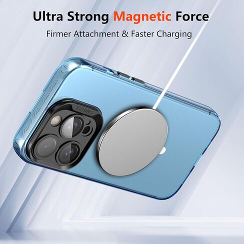 حافظة مصممة لهاتف iPhone 15 (فقط) مع غطاء كاميرا، [متوافقة مع MagSafe] - واقي شاشة من الزجاج المقوى [صديق للحافظة] أرجواني in Saudi Arabia