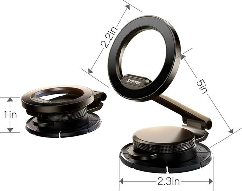 JOYROOM for MagSafe Car Mount, [All-Metal Strongest Magnet] Magnetic Phone Holder for Car Dashboard, Tesla Phone Mount, Car Holder Fit for iPhone 15 Pro Max/iPhone 14 13 12 Pro Max, Dark Gray in Kuwait