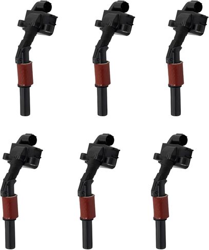 TRQ 6 Piece Engine Ignition Coil Set Direct Fit for Mercedes C E GL ML S Class in Kuwait