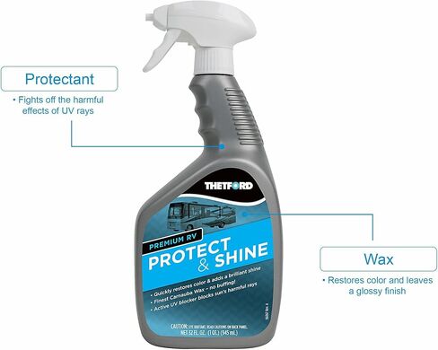 THETFORD Premium RV Protect & Shine - بخاخ معالجة شمع الكرنوبا للمركبات الترفيهية - السيارات - القوارب - الدراجات النارية - 32 أونصة 32755 in Kuwait