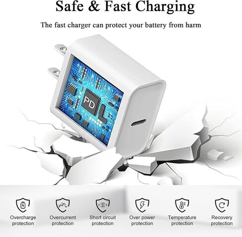 شاحن iPad سريع، 3 عبوات شاحن PD 20 وات USB C مع سلك شاحن USB C إلى C لهاتف IPhone 15/15 Pro/15 Pro Max/15 Plus، iPad 10th، iPad Air 5/4th، iPad Mini 6th، iPad Pro 12.9/ 11 بوصة 2022/21/20/18 in Kuwait
