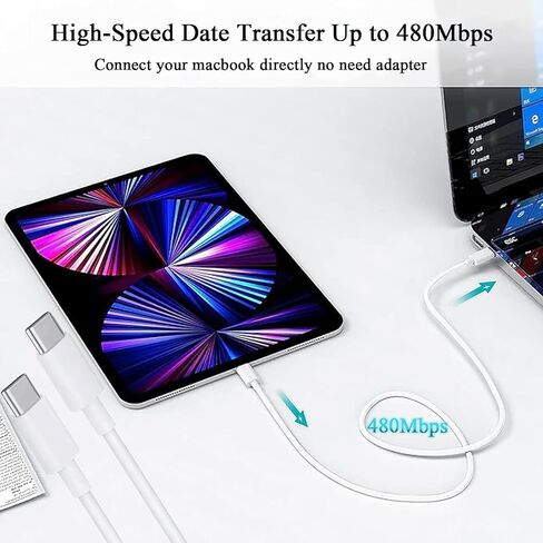 شاحن iPad سريع، 3 عبوات شاحن PD 20 وات USB C مع سلك شاحن USB C إلى C لهاتف IPhone 15/15 Pro/15 Pro Max/15 Plus، iPad 10th، iPad Air 5/4th، iPad Mini 6th، iPad Pro 12.9/ 11 بوصة 2022/21/20/18 in Kuwait