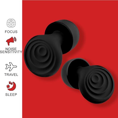 سدادات أذن للنوم 4 مقاسات (XS، S، M، L) في عبوة واحدة NRR 28dB سدادات أذن مريحة وفعالة للنوم - سدادات أذن لتقليل الضوضاء لحماية الأذن في الحفلات الموسيقية in Saudi Arabia