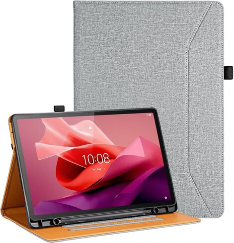 حافظة لينوفو تاب P12 مع حامل قلم للأطفال، حافظة فوليو مقاومة للصدمات لجهاز لينوفو تاب P12، غطاء مقاس 12.7 بوصة، أسود in Kuwait