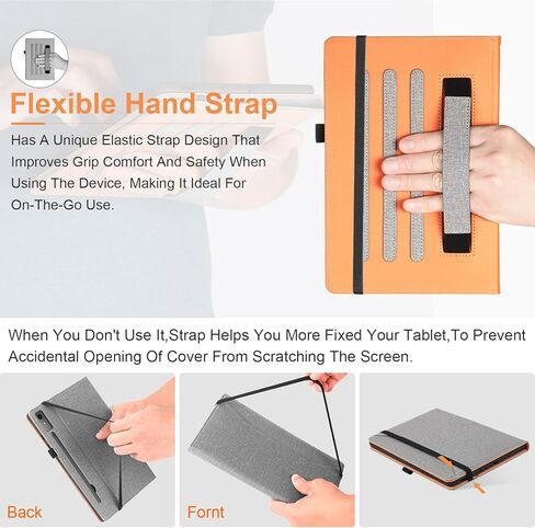 حافظة لينوفو تاب P12 مع حامل قلم للأطفال، حافظة فوليو مقاومة للصدمات لجهاز لينوفو تاب P12، غطاء مقاس 12.7 بوصة، أسود in Kuwait