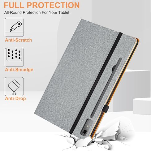 حافظة لينوفو تاب P12 مع حامل قلم للأطفال، حافظة فوليو مقاومة للصدمات لجهاز لينوفو تاب P12، غطاء مقاس 12.7 بوصة، أسود in Kuwait