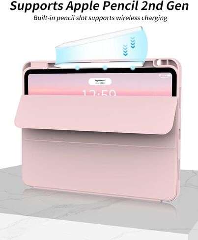 حافظة لجهاز iPad Pro 12.9 بوصة (2022/2021/2020) وiPad Air 13 بوصة M2/M4، وردي in Kuwait