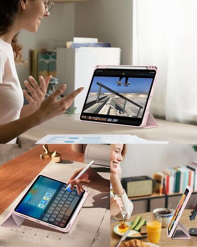 حافظة لجهاز iPad Pro 12.9 بوصة (2022/2021/2020) وiPad Air 13 بوصة M2/M4، وردي in Kuwait