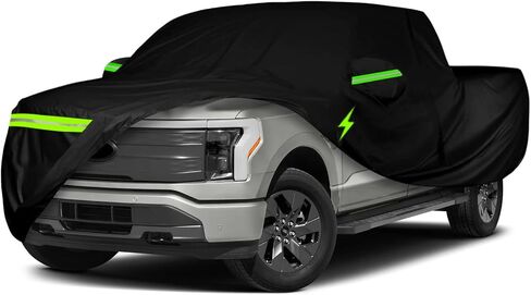 Waterproof Truck Cover Replace for 2022 2023 Ford F150 Lightning, 300D Oxford Fabric Custom-fit All Weather Car Covers with Zipper Door for Snow Rain Dust Protection in Saudi Arabia