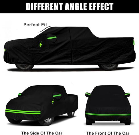 Waterproof Truck Cover Replace for 2022 2023 Ford F150 Lightning, 300D Oxford Fabric Custom-fit All Weather Car Covers with Zipper Door for Snow Rain Dust Protection in Saudi Arabia