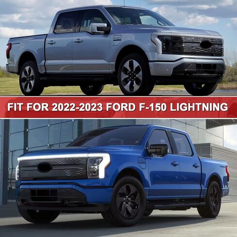 Waterproof Truck Cover Replace for 2022 2023 Ford F150 Lightning, 300D Oxford Fabric Custom-fit All Weather Car Covers with Zipper Door for Snow Rain Dust Protection in Saudi Arabia