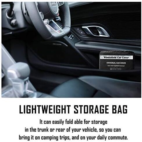 أغطية الجليد الثلجي للزجاج الأمامي مقاس أكبر جدًا 97 بوصة × 63 بوصة مع 3 طبقات حماية من المواد - حماية ضد الماء من أشعة الشمس لجميع السيارات والشاحنات وسيارات الدفع الرباعي والمركبات المتعددة الأغراض in Kuwait