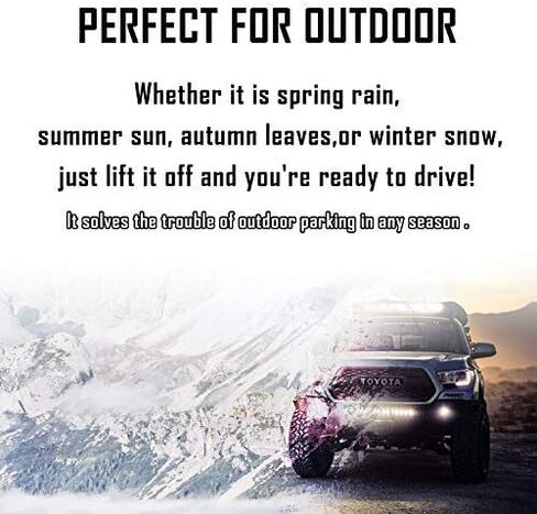 أغطية الجليد الثلجي للزجاج الأمامي مقاس أكبر جدًا 97 بوصة × 63 بوصة مع 3 طبقات حماية من المواد - حماية ضد الماء من أشعة الشمس لجميع السيارات والشاحنات وسيارات الدفع الرباعي والمركبات المتعددة الأغراض in Kuwait