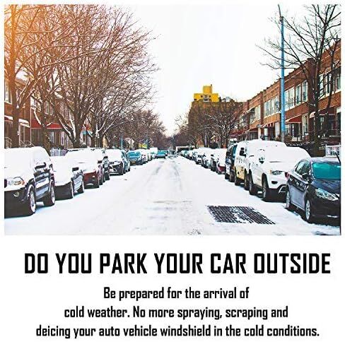 أغطية الجليد الثلجي للزجاج الأمامي مقاس أكبر جدًا 97 بوصة × 63 بوصة مع 3 طبقات حماية من المواد - حماية ضد الماء من أشعة الشمس لجميع السيارات والشاحنات وسيارات الدفع الرباعي والمركبات المتعددة الأغراض in Kuwait