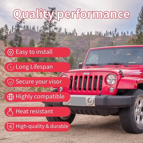 مجموعة أدوات إصلاح حاجب الشمس من سبائك الألومنيوم، مشابك تثبيت شديدة التحمل متوافقة مع جيب رانجلر JK 2018/ رانجلر 2018-2022/ غلاديتور 2020-2022 (عبوتان) in Kuwait