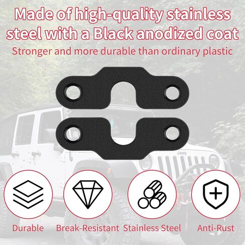 مجموعة أدوات إصلاح حاجب الشمس من سبائك الألومنيوم، مشابك تثبيت شديدة التحمل متوافقة مع جيب رانجلر JK 2018/ رانجلر 2018-2022/ غلاديتور 2020-2022 (عبوتان) in Kuwait