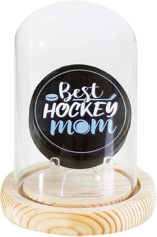 Glass Hockey Puck Display Case with Wood Base That Lights up and a Ice Hockey Pucks Hockey Puck Case Small Display Case Puck Holder Display in Kuwait