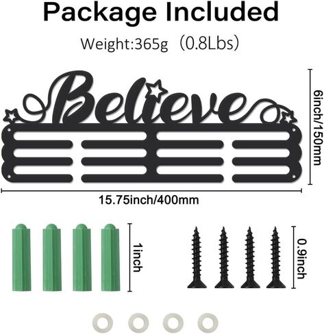 SUPERDANT Male Gymnastics Medal Hanger Holder Display Men's Gymnastics Sports Medals Display Rack Hook for 60+ Medals Wall Mount Iron Ribbon Hanger Decor for Athletes Players Gifts for Kids in Kuwait