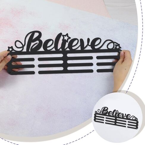 SUPERDANT Male Gymnastics Medal Hanger Holder Display Men's Gymnastics Sports Medals Display Rack Hook for 60+ Medals Wall Mount Iron Ribbon Hanger Decor for Athletes Players Gifts for Kids in Kuwait