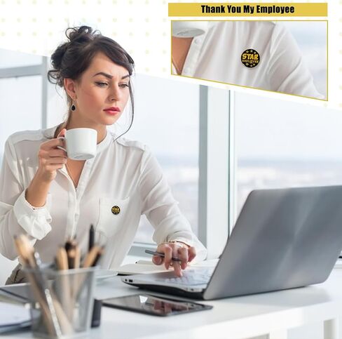 48 Pcs Employee of The Month Lapel Pin 3/4 Inch Employee Appreciation Lapel Pin 6 Style Employee Enamel Pins Employee Recognition Pins Motivational Pins for Award Employees Staff Team Gift in Saudi Arabia