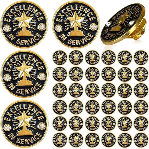 48 Pcs Employee of The Month Lapel Pin 3/4 Inch Employee Appreciation Lapel Pin 6 Style Employee Enamel Pins Employee Recognition Pins Motivational Pins for Award Employees Staff Team Gift in Saudi Arabia