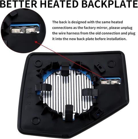 استبدال مرآة جانبية للركاب لسيارة Ford 2006-2010 Explorer 2006-2011 Ranger، لسيارة Mercury 2006-2010 Mountaineer Mirrors Glass - مرآة الرؤية الخلفية على الجانب الأيمن مع تسخين كهربائي in Kuwait
