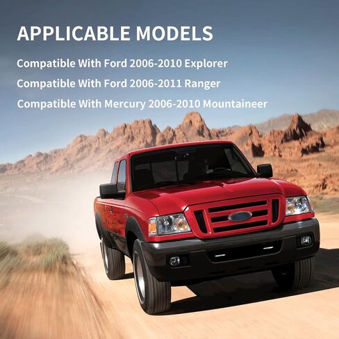 استبدال مرآة جانبية للركاب لسيارة Ford 2006-2010 Explorer 2006-2011 Ranger، لسيارة Mercury 2006-2010 Mountaineer Mirrors Glass - مرآة الرؤية الخلفية على الجانب الأيمن مع تسخين كهربائي in Kuwait