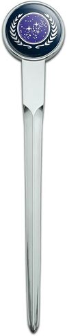 Star Trek United Federation of Planets Logo Classic Chrome Plated Metal Envelope Letter Opener Slitter in Saudi Arabia