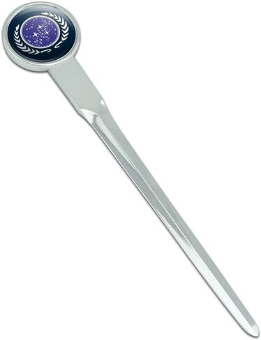 Star Trek United Federation of Planets Logo Classic Chrome Plated Metal Envelope Letter Opener Slitter in Saudi Arabia