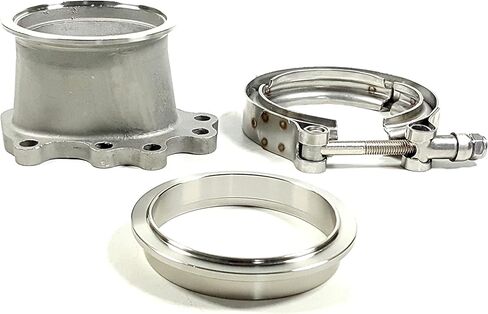 For T25 T28 GT25 GT28 GT25R Turbo Flange to V Band 3.0" Exhaust Adaptor Clamp Kit in Kuwait