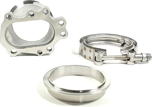 For T25 T28 GT25 GT28 GT25R Turbo Flange to V Band 3.0" Exhaust Adaptor Clamp Kit in Kuwait