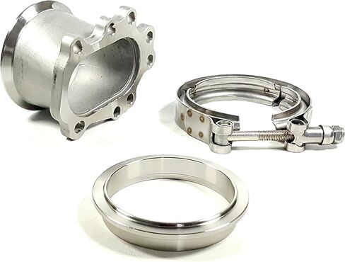 For T25 T28 GT25 GT28 GT25R Turbo Flange to V Band 3.0" Exhaust Adaptor Clamp Kit in Kuwait