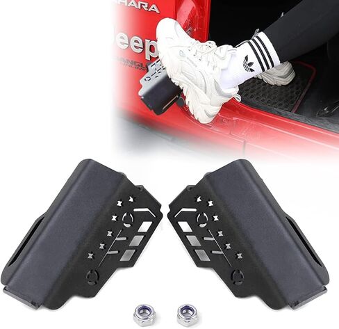 مفصلات الباب أوتاد القدم المعدنية الأمامية الخارجية أوتاد مسند القدمين المتوافقة مع Jeep Wrangler JK JKU JL JLU مع Gladiator JT 2007-2022 (زوج واحد) in Kuwait