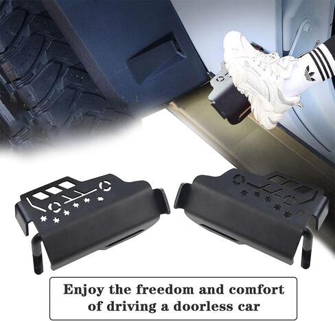 مفصلات الباب أوتاد القدم المعدنية الأمامية الخارجية أوتاد مسند القدمين المتوافقة مع Jeep Wrangler JK JKU JL JLU مع Gladiator JT 2007-2022 (زوج واحد) in Kuwait