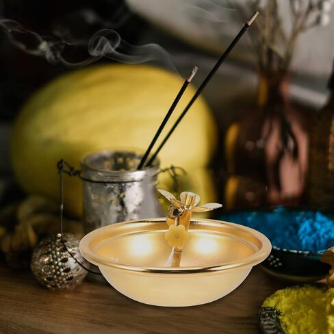 Zerodeko خمر ديكور مصباح زيت البوذية خمر مصباح زيت النحاس التبتية مصباح زيت العبادة الصلاة مصباح Tealight شمعة حامل النحاس مذبح لوازم للمعابد Deepawali لوازم ديكور المنزل in Kuwait
