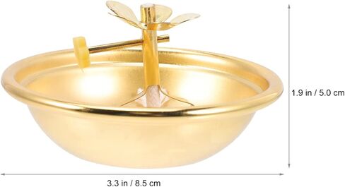 Zerodeko خمر ديكور مصباح زيت البوذية خمر مصباح زيت النحاس التبتية مصباح زيت العبادة الصلاة مصباح Tealight شمعة حامل النحاس مذبح لوازم للمعابد Deepawali لوازم ديكور المنزل in Kuwait