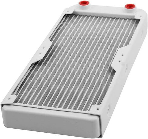 الألومنيوم وحدة المعالجة المركزية للكمبيوتر 18 أنابيب تبريد المياه مبادل حراري المبرد 240 مم طويل أبيض in Kuwait