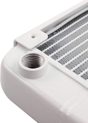 الألومنيوم وحدة المعالجة المركزية للكمبيوتر 18 أنابيب تبريد المياه مبادل حراري المبرد 240 مم طويل أبيض in Kuwait