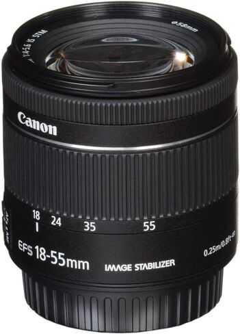 كانون EF-S 18-55 f/4-5.6 STM، أسود (1620C002) in Saudi Arabia