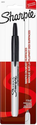 SHARPIE Retractable Permanent Marker, Fine Point, Black, 1 Count in Saudi Arabia