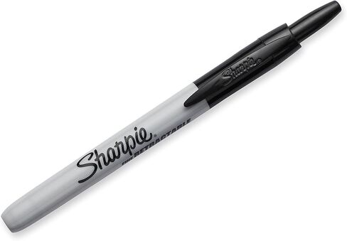 SHARPIE Retractable Permanent Marker, Fine Point, Black, 1 Count in Saudi Arabia