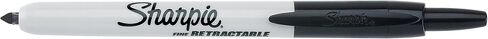 SHARPIE Retractable Permanent Marker, Fine Point, Black, 1 Count in Saudi Arabia