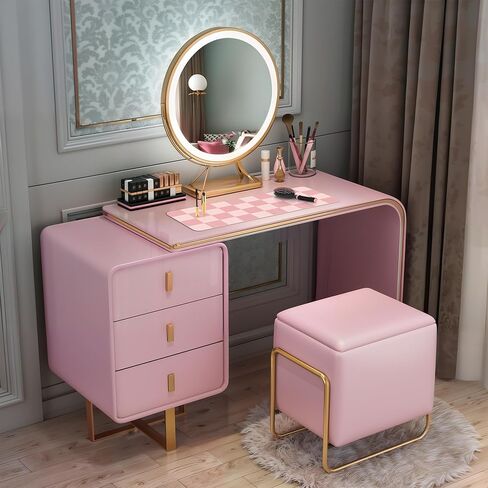 Non-Slip Desk Pad, Pink Desk mat, Waterproof PU Leather Desk Protector, Large Desk Blotter, Easy Clean Laptop Desk Writing Mat for Work/Home/Decor(Pink 31.5" x 12") in Kuwait